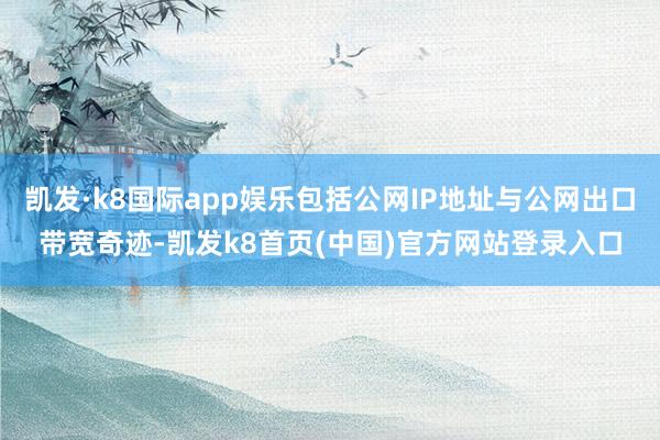 凯发·k8国际app娱乐包括公网IP地址与公网出口带宽奇迹-凯发k8首页(中国)官方网站登录入口