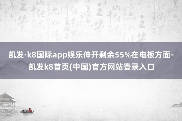 凯发·k8国际app娱乐伸开剩余55%在电板方面-凯发k8首页(中国)官方网站登录入口