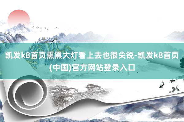 凯发k8首页熏黑大灯看上去也很尖锐-凯发k8首页(中国)官方网站登录入口