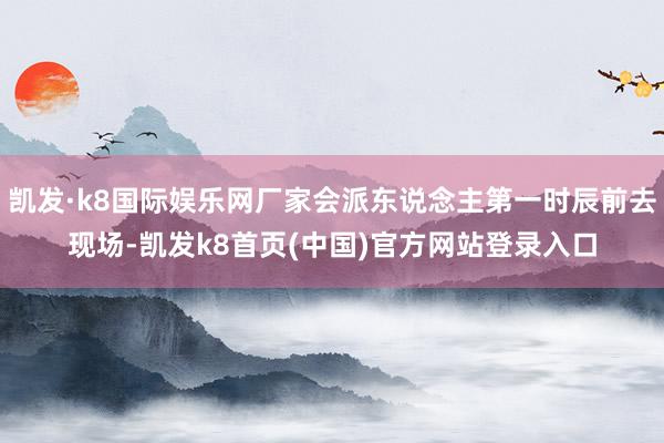 凯发·k8国际娱乐网厂家会派东说念主第一时辰前去现场-凯发k8首页(中国)官方网站登录入口