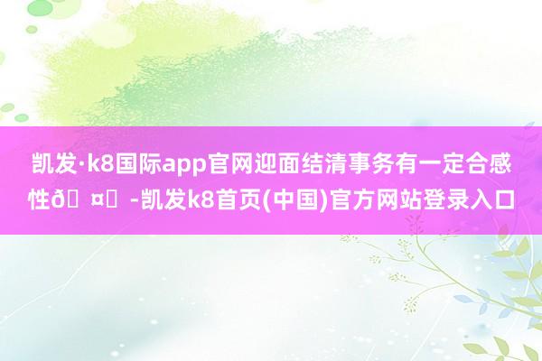 凯发·k8国际app官网迎面结清事务有一定合感性🤔-凯发k8首页(中国)官方网站登录入口