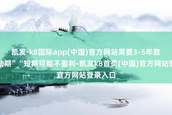 凯发·k8国际app(中国)官方网站需要3-5年致使更永劫期”“短期可能不盈利-凯发k8首页(中国)官方网站登录入口