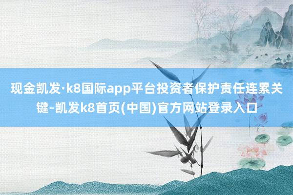 现金凯发·k8国际app平台投资者保护责任连累关键-凯发k8首页(中国)官方网站登录入口